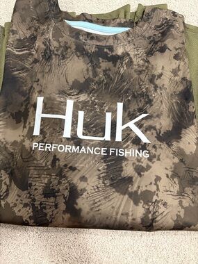 Huk Brown Camo Performance Fishing Tee
